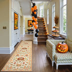 Violette Washable Halloween Pumpkin Yellow Rug