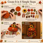 ⏳ Last Day 49% OFF – 🧶 DIY Seasonal 3D Crochet Door Hanger Kit Collection | Coordinated Yarn, Filling, Accessories & Step-by-Step Instructions Included 💕