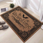 Gothic Bat Unwelcome Doormat Non-Slip Welcome Mat Halloween Home Decor Entrance Rug Indoor Floor Mat