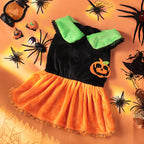 Classic Pumpkin Pet Halloween Skirt