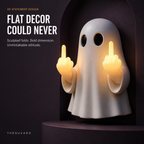 👻 Light-Up Rude Ghost Wall Decor – Funny Halloween Porch Decoration