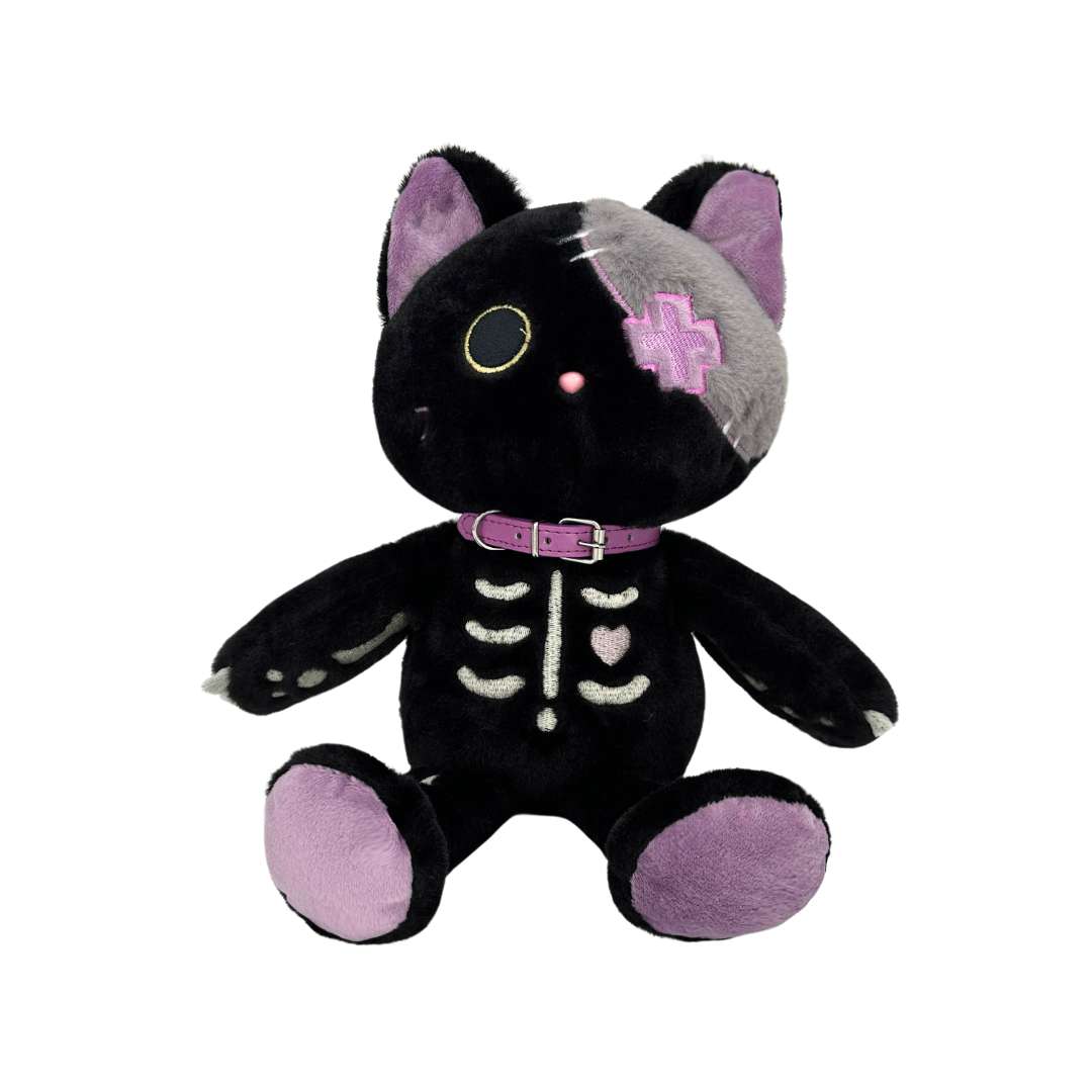 Emo Cute Skeleton Cat Plush