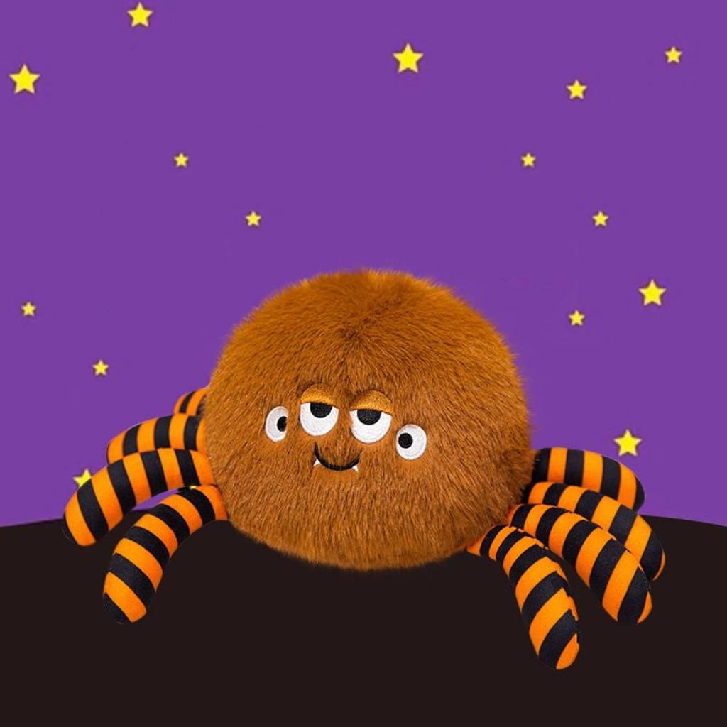 Halloween Theme Pumpkin Ghost Spider Plush