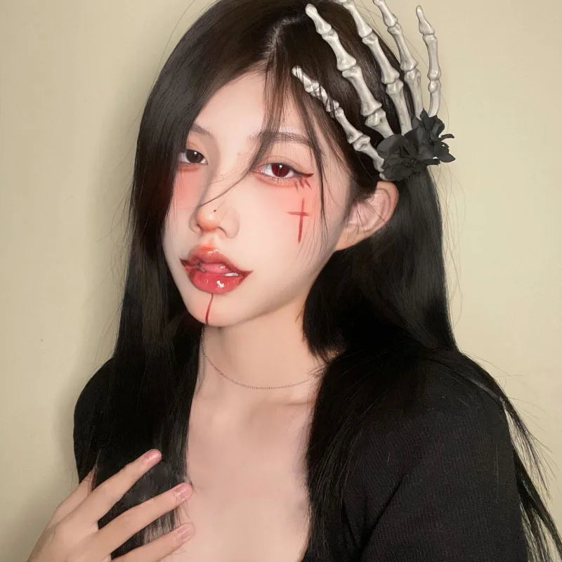 Women's Dark Halloween Headgear Female Beauty Dress Scary Decoration Cute Funny
