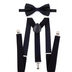 Nerd Costume Accessory Set - Suspenders Bow Tie Glasses & Cap - Halloween Costume