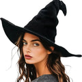 Black Witch Curly Wizard Accessory Up Women's Dress Halloween Costume – Black