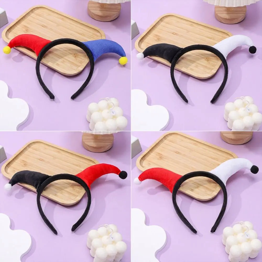 Cute Two Color Clown Headband Exaggerated Costume Accessories Halloween Devil