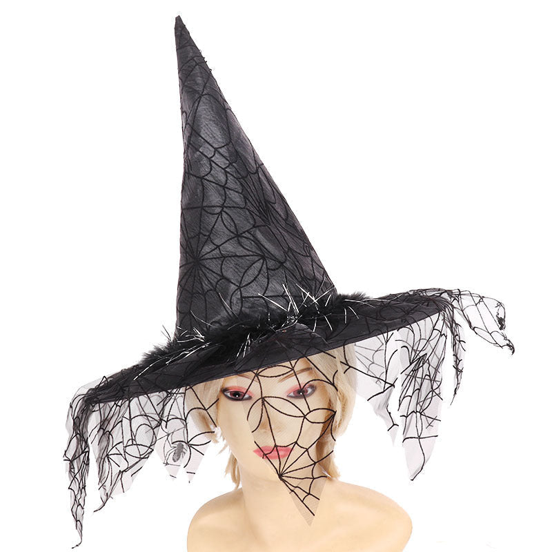 Mesh Witch Halloween Costume Hat