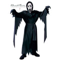Scream Ghost Face Costume for Kids, Black Hooded Robe