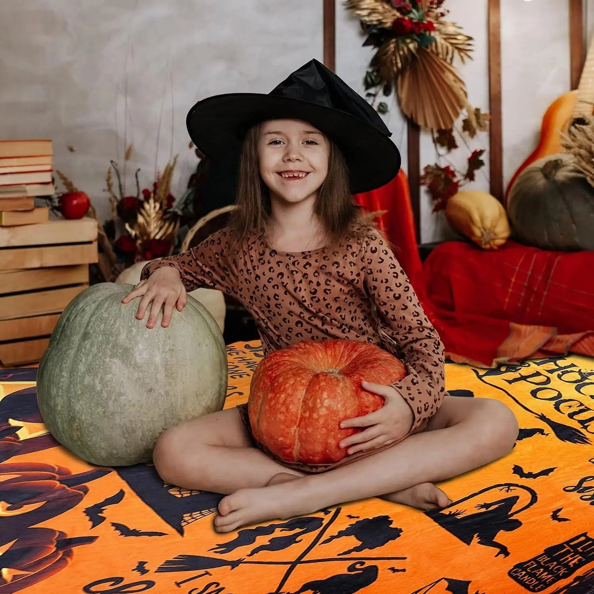 Witch Halloween Throw Blanket