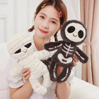 Chilling Skeleton and Mysterious Mummy Halloween Plush Toys